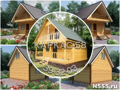 Постройка каркасной бани с мансардой и спальней на даче